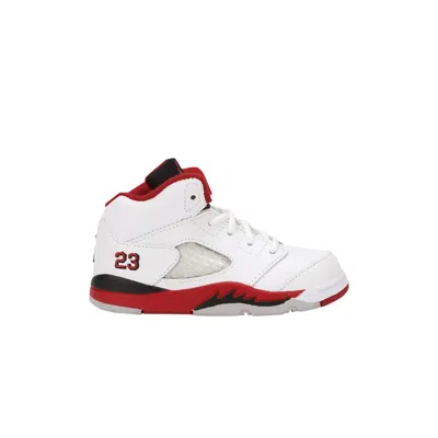Pre-owned Air Jordan 5 Retro Td 'fire Red' 2013 | White | Infant Size 9
