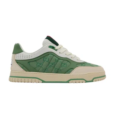 Pre-owned Gucci Re-web Sneaker 'gg Canvas - Ivory Green' | Men's Size 8.5