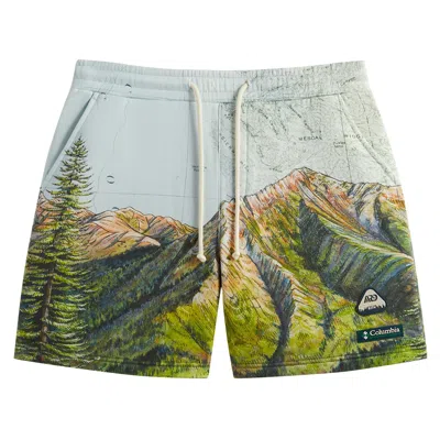 Pre-owned Kith For Columbia Big Sur Fleece Short 'arrival' | Multi-color | Men's Size Xl