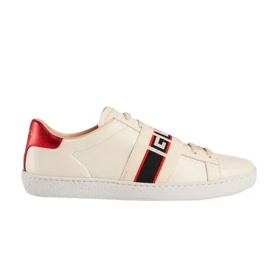Pre-owned Gucci Wmns Ace 'stripe Ivory' | Cream | Women's Size 35.5