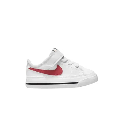 Pre-owned Nike Court Legacy Td 'white University Red' | Infant Size 6