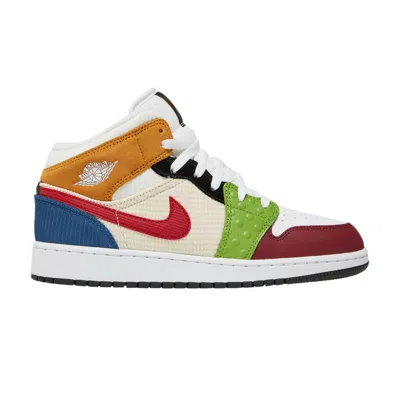 Pre-owned Air Jordan 1 Mid Se Gs 'messy Room' | Multi-color | Kid's Size 4.5