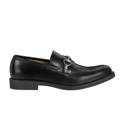 Pre-owned Gucci Rubber Sole Tempe Horsebit Loafer 'black' | Men's Size 9.5