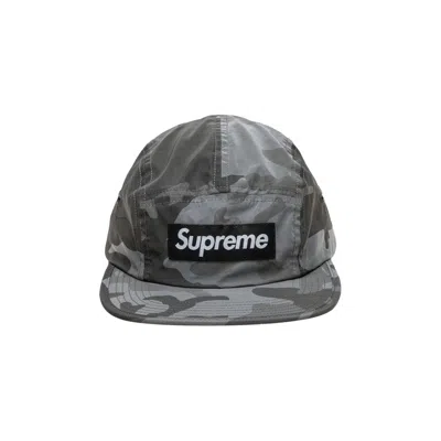 Pre-owned Supreme Reflective Camo Camp Cap 'snow Camo' | Grey | Men's Size Onesize