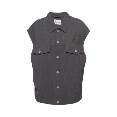 Pre-owned Miu Miu Wool Blouson Jacket 'slate Grey' | Men's Size 36