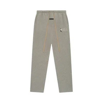 Pre-owned Essentials Fear Of God  X Nba Relaxed Sweatpants 'warm Heather' | Grey | Men's Size S