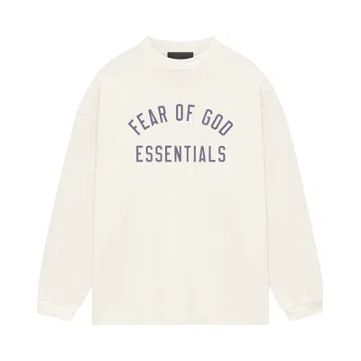 Pre-owned Essentials Fear Of God  Jersey Long-sleeve Tee 'shell' | Cream | Men's Size Xs
