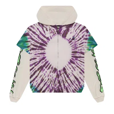 Pre-owned Hellstar Tye-dye Zip-up Hoodie 'multicolor' | Multi-color | Men's Size L