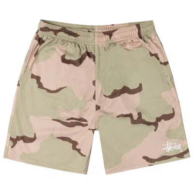 Pre-owned Stussy Basic Mesh Short 'sand Camo' | Tan | Men's Size Xxl In Brown