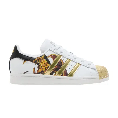 Pre-owned Adidas Originals Adidas Yu-gi-oh! X Superstar Big Kid 'the Winged Dragon Of Ra' | White | Kid's Size 4.5