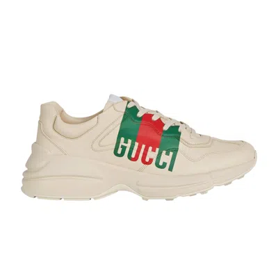 Pre-owned Gucci Rhyton ' Web - Ivory' | Cream | Men's Size 5