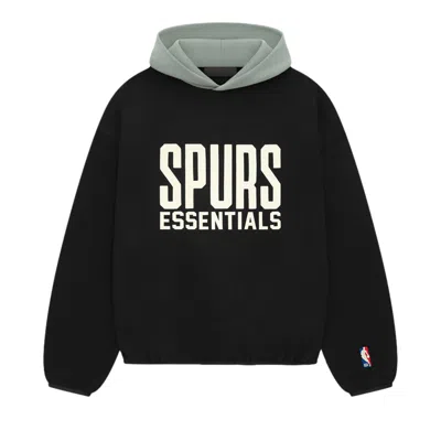 Pre-owned Essentials Fear Of God  X Nba Spurs Hoodie 'black/teal' | Men's Size Xl