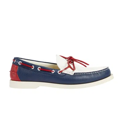 Pre-owned Gucci Loafer 'white Blue Red' | Men's Size 9