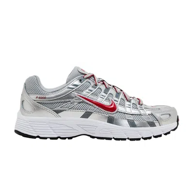 Pre-owned Nike P-6000 Gs 'metallic Silver Gym Red' | Kid's Size 5