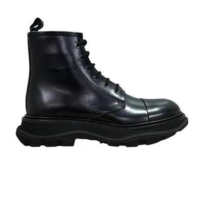 Pre-owned Alexander Mcqueen Tread Lace-up Combat Boot 'black' | Men's Size 41