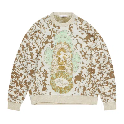 Pre-owned Acne Studios Jacquard Sweater 'jade Green/off White' | Men's Size M