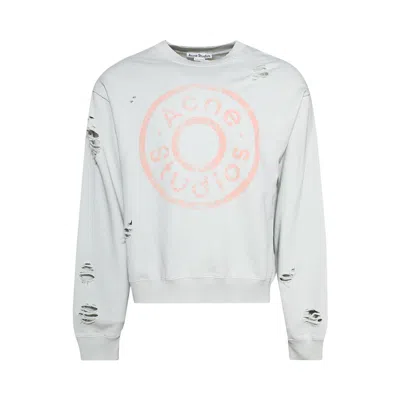 Pre-owned Acne Studios Logo Printed Sweater 'ice Blue' | Men's Size S