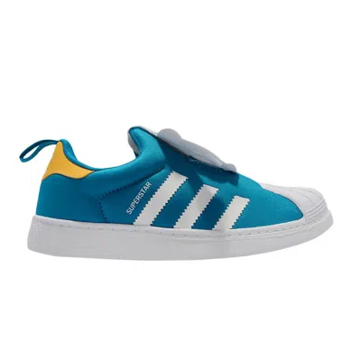 Pre-owned Adidas Originals Adidas Disney X Superstar 360 Little Kid 'donald Duck' | Blue | Kid's Size 12.5