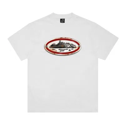 Pre-owned Corteiz Rusty Alcatraz Tee *new Blank* 'white' | Men's Size M