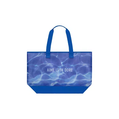 Pre-owned Aimé Leon Dore Aqua Print Mesh Tote Bag 'blue' | Men's Size Onesize