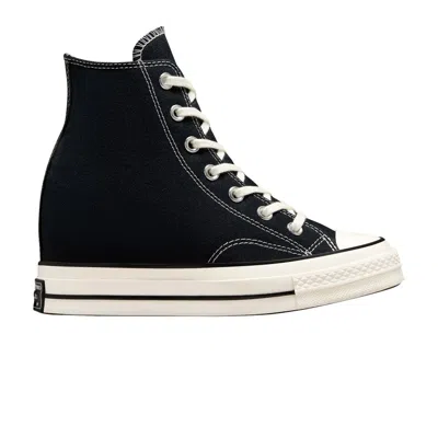 Pre-owned Converse Wmns Chuck 70 Wedge Platform High 'black Egret' | Women's Size 11