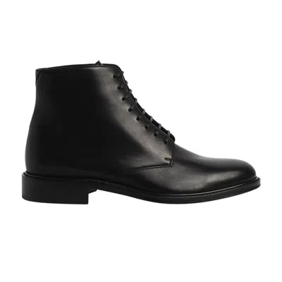 Pre-owned Saint Laurent Army 20 Lace Up Boot 'black' | Men's Size 39