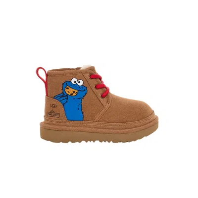 Pre-owned Ugg Sesame Street X Neumel Ii Boot Toddler 'cookie Monster' | Brown | Infant Size 9