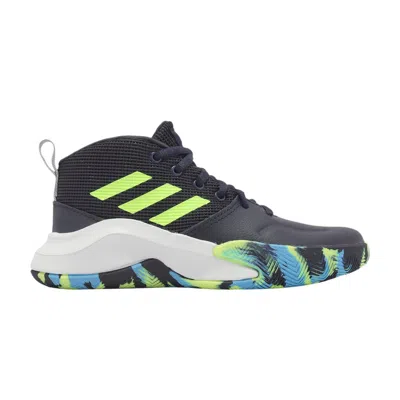 Pre-owned Adidas Originals Adidas Own The Game J Wide 'legend Ink Signal Green' | Blue | Kid's Size 4