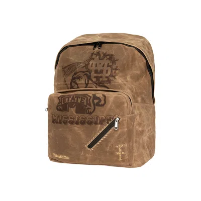 Pre-owned Cactus Jack By Travis Scott X Mitchell & Ness Mississippi State University Backpack 'brown' | Men's