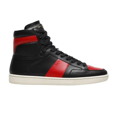 Pre-owned Saint Laurent Sl-10h High Top Sneaker 'black Red' | Men's Size 41