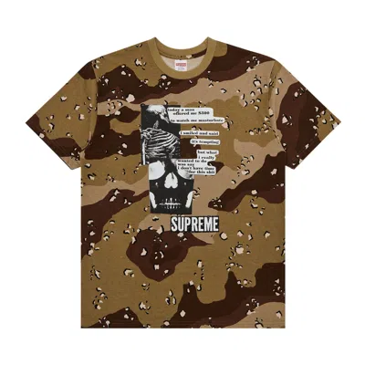 Pre-owned Supreme Anatomy Tee 'chocolate Chip Camo' | Multi-color | Men's Size Xl