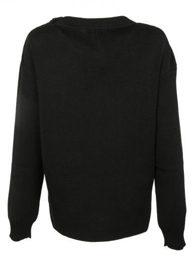 Saint Laurent Ribbed Cotton And Wool-blend Sweater In Black | ModeSens