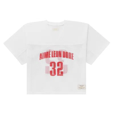 Pre-owned Aimé Leon Dore Cropped Practice Jersey 'bright White' | Men's Size L