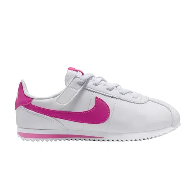 Pre-owned Nike Cortez Easyon Ps 'white Laser Fuchsia' | Kid's Size 11.5