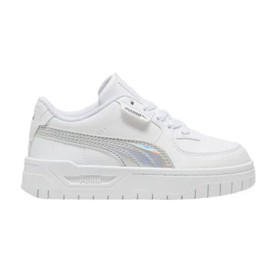 Pre-owned Puma Cali Dream Little Kid 'iridescent - Silver' | White | Kid's Size 13.5