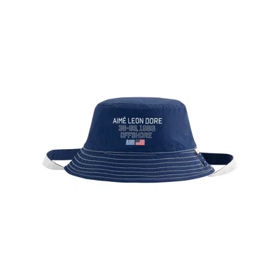 Pre-owned Aimé Leon Dore 38-gs Offshore Reversible Nylon Bucket Hat 'maritime Blue' | Men's Size S/m