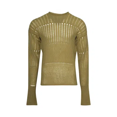 Pre-owned Rick Owens Oversized Pull Sweater 'acid' | Green | Men's Size M