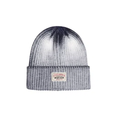 Pre-owned Stussy Workgear Spray Cuff Beanie 'navy' | Grey | Men's Size Onesize In Gray
