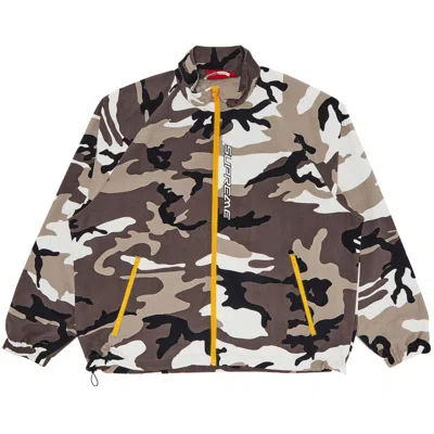 Pre-owned Supreme Contrast Zip Track Jacket 'snow Camo' | Multi-color | Men's Size L