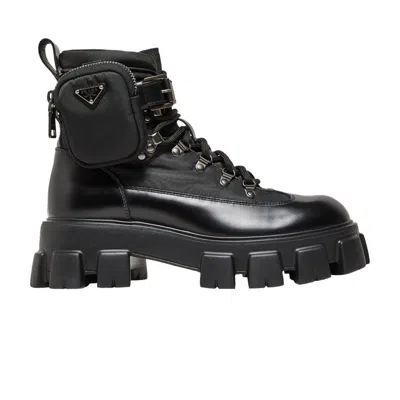 Pre-owned Prada Monolith Boot Brushed Rois 'black' | Men's Size 7
