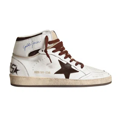 Pre-owned Golden Goose Sky Star High 'white Chocolate Brown' | Men's Size 41