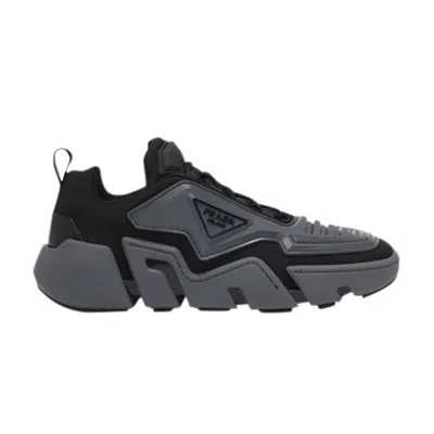 Pre-owned Prada Techno Stretch Fabric Sneaker 'grey Black' | Men's Size 8.5
