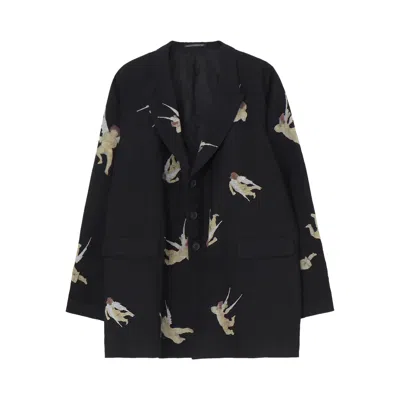 Pre-owned Yohji Yamamoto Angel Pattern Double Front Jacket 'black' | Men's Size 2