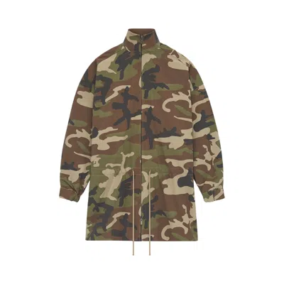 Pre-owned Essentials Fear Of God  Military Nylon Mockneck Anorak 'woodland Camo' | Multi-color | Men's Size S