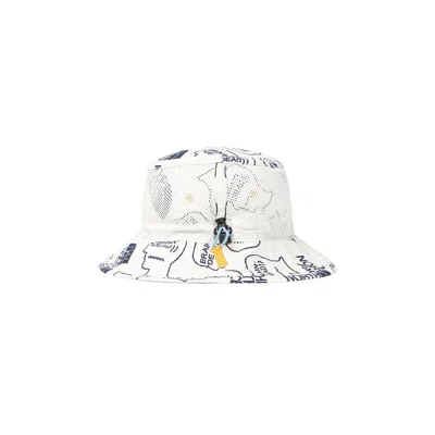 Pre-owned Brain Dead X The North Face Bucket Hat 'vintage White' | Men's Size Onesize