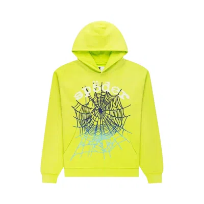 Pre-owned Sp5der Og Web V2 Gradient Hoodie 'acid Green' | Men's Size M