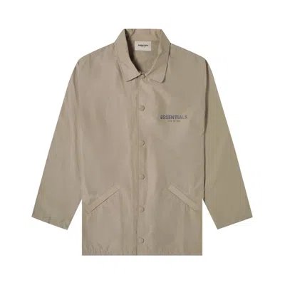 Pre-owned Essentials Fear Of God  Coaches Jacket 'stone' | Grey | Men's Size L In Gray