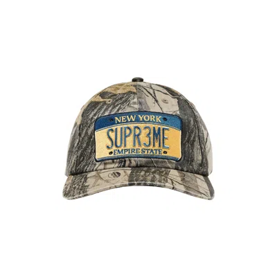 Pre-owned Supreme License Plate 6-panel 'realtree Hardwoods Camo' | Multi-color | Men's Size Onesize
