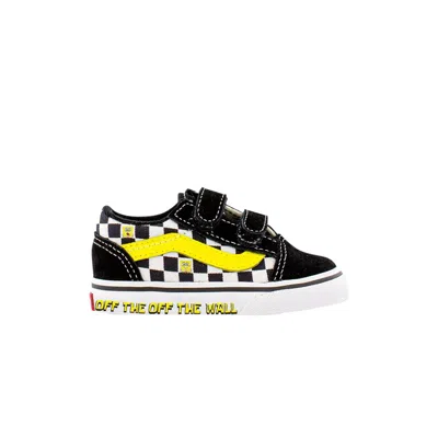 Pre-owned Vans Spongebob Squarepants X Old Skool Velcro Toddler 'off The Wall' | Black | Infant Size 9