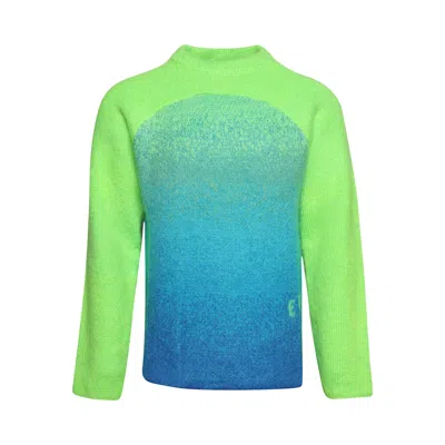 Pre-owned Erl Gradient Rainbow Sweater Knit 'green' | Men's Size Xl